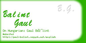 balint gaul business card